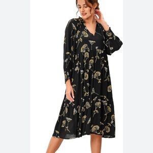 Eshakti flowy dress. Xl. Dandelion print.
